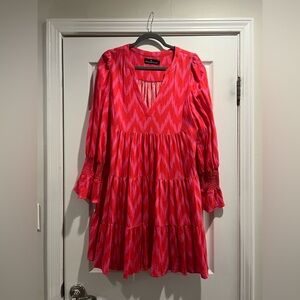 Tuckernuck Red and Pink Chevron Dress
